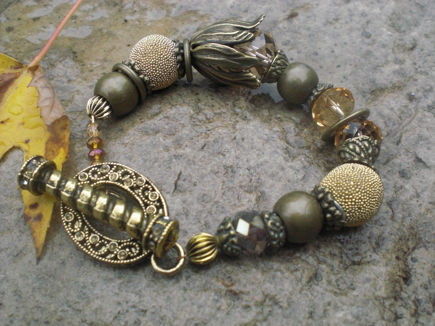 Golden Antiqued Bracelet