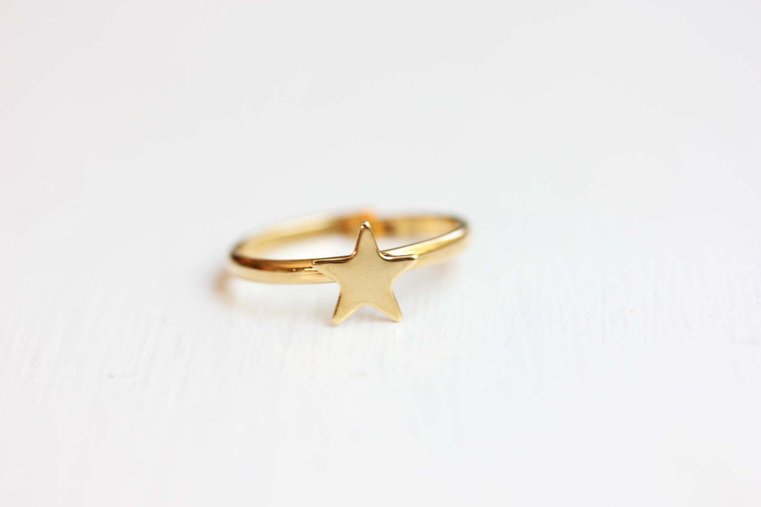 Tiny Gold Star Ring