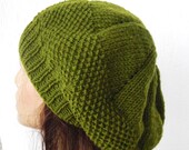 Knit hat pattern-  Digital Hat Knitting PATTERN PDF -Seed Stitche Beret  Pattern  Intermediate DIY - womens hat Fashion instant download