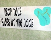 Flip Flops beach house sign, remove shoes