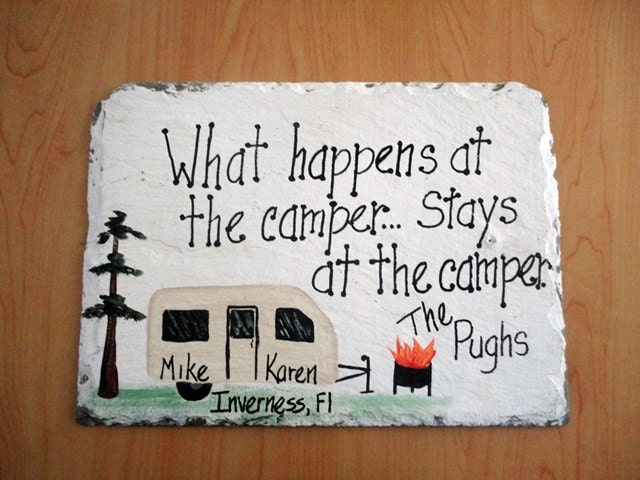 Camping Sign custom