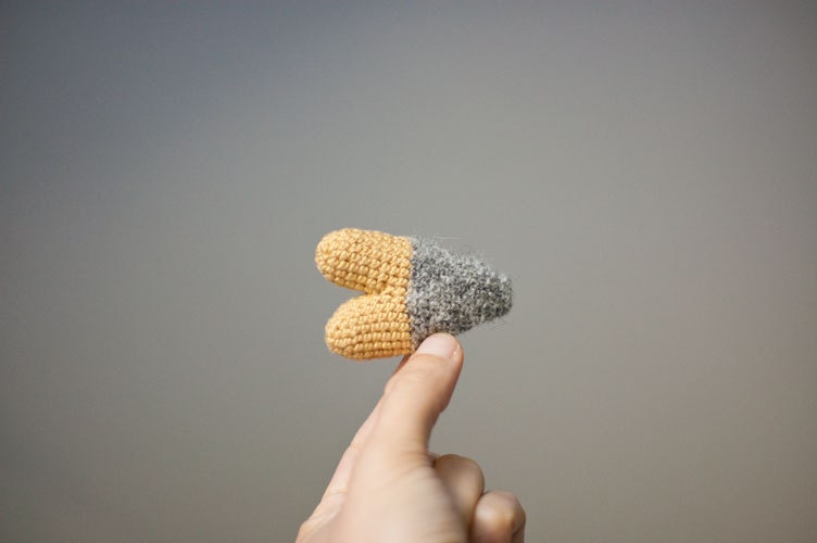 Crochet Heart Brooch - Playful Summer Jewelry - Colourful French Cotton and Grey Icelandic Wool - OOAK - Made to Order - Northern Heart