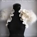 Bolero, Shrug, Jacket Wedding Felted, Marabou Bridal Felted, Cap Sleeves /The Swan Princess/ Roses, Pearls Brooch