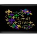 Mardi Gras sAccents Serving Tray Small - 14.5" x 10