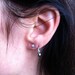 Rough Diamonds in 14k White Gold Earrings