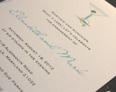 Martini Cocktail Engagement Party Invitation