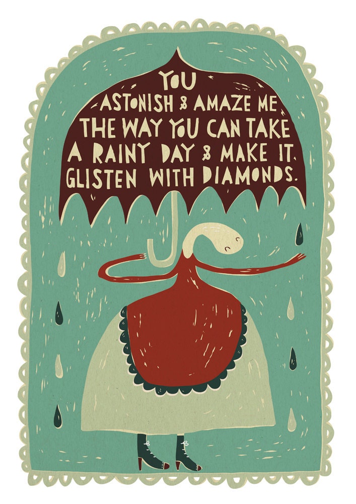Diamonds In The Rain - Fine Art Print (Large)