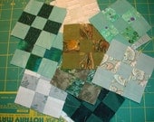 Itty Bitty 9 Patch  Quilt Blocks - Green