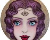 All Seeing Goddess - by YELLEY - 13"x13" Digital Print