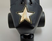 DA-45 Leather Skate Toe Guards with Gold Stars