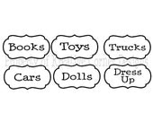Custom Toys Labels of 6-Vinyl Decals