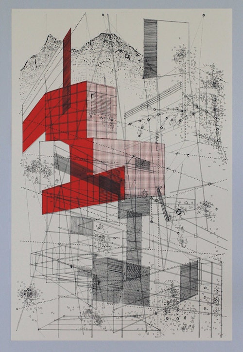 Landscape in lines