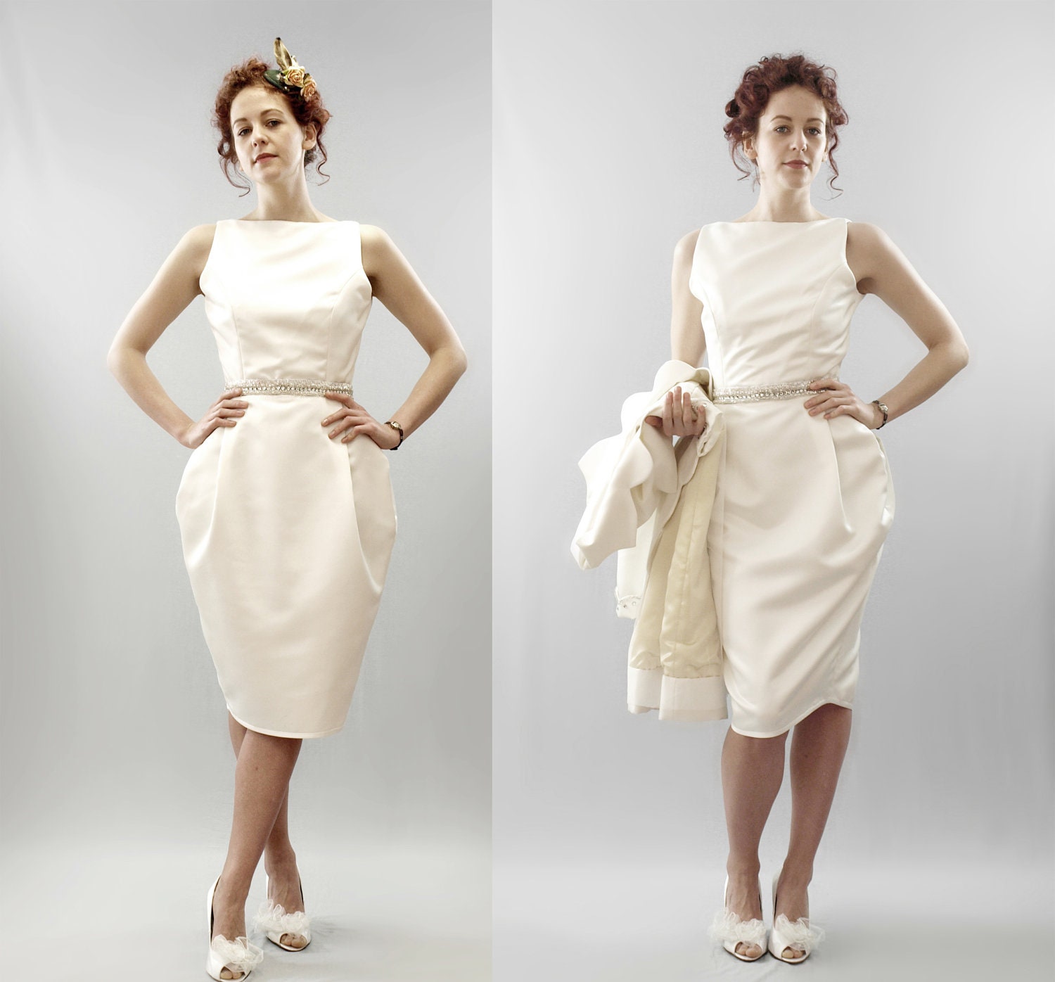 Duchesse Silk Wedding Dress  - Dew