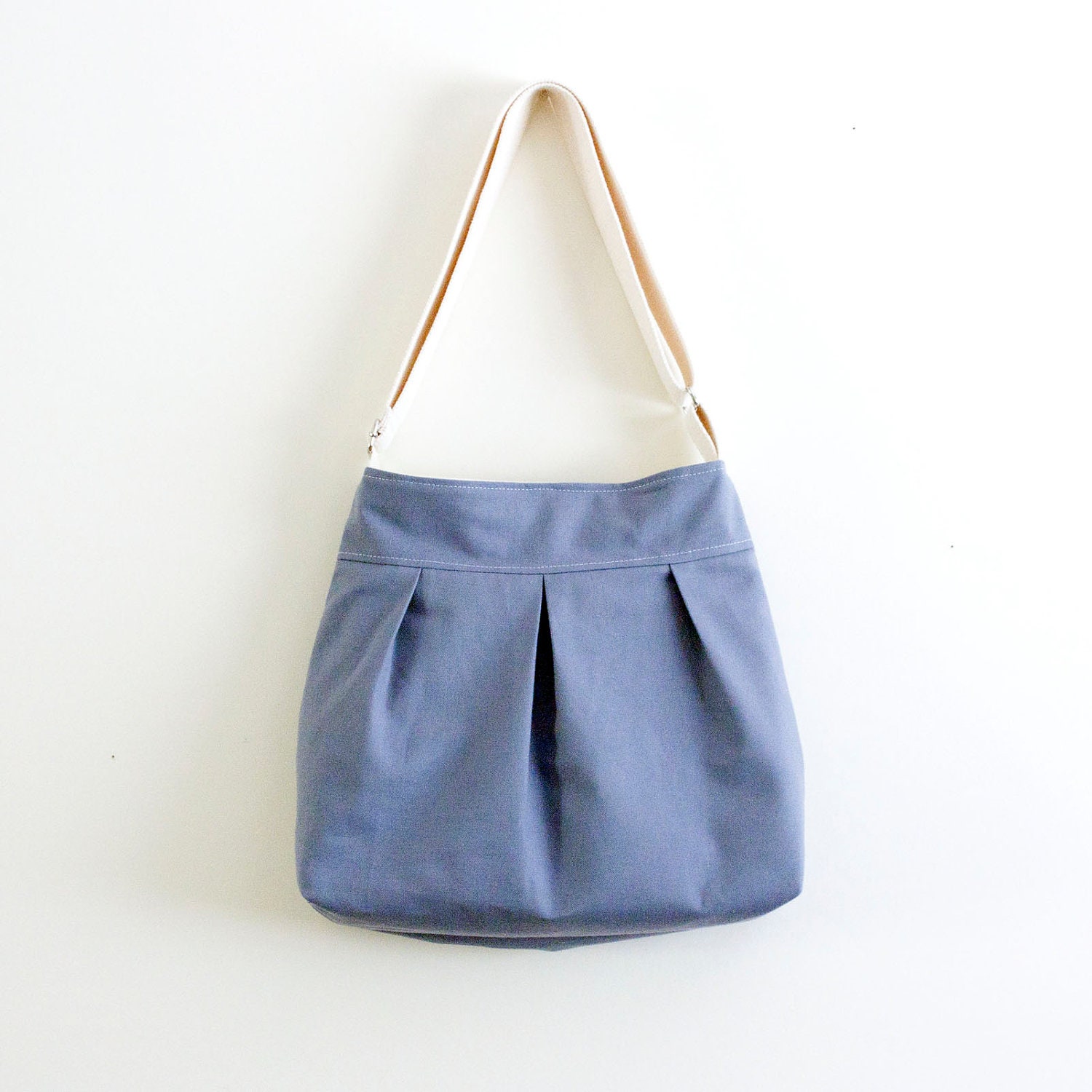 diaper bag or camera bag in grey canvas // winter fashion // medium cross body messenger bag // gray // made to order // the MINI bravo bag