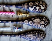 custom 3 spoon set, wood burning ooak moth butterfly flower leaf bleeding heart lovebird design, hostess - dining and entertaining
