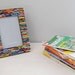 colorful picture frame (portrait) - made from recycled magazines