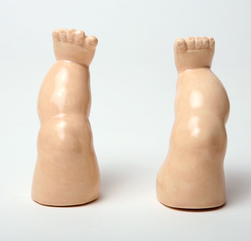 Baby Legs Ceramic Salt and Pepper Shakers - Still Kickin'