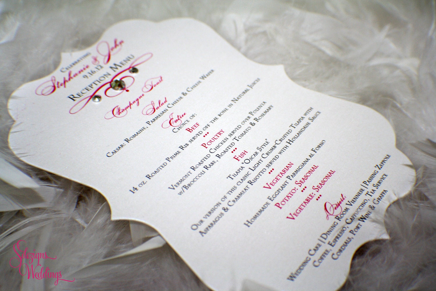 The Diva Wedding Menus Il_570xn