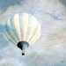 White and blue dreamy hot air balloon, clouds, pastel, spring, surreal, art for nursery - Above Us Only Sky 8 x 10
