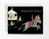 Merry Go Round Birthday Card (A2 size with matching envelope)