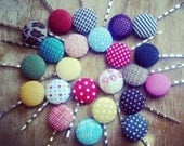 Pick 2-Bobby pins with fabric button for your perfect hair day