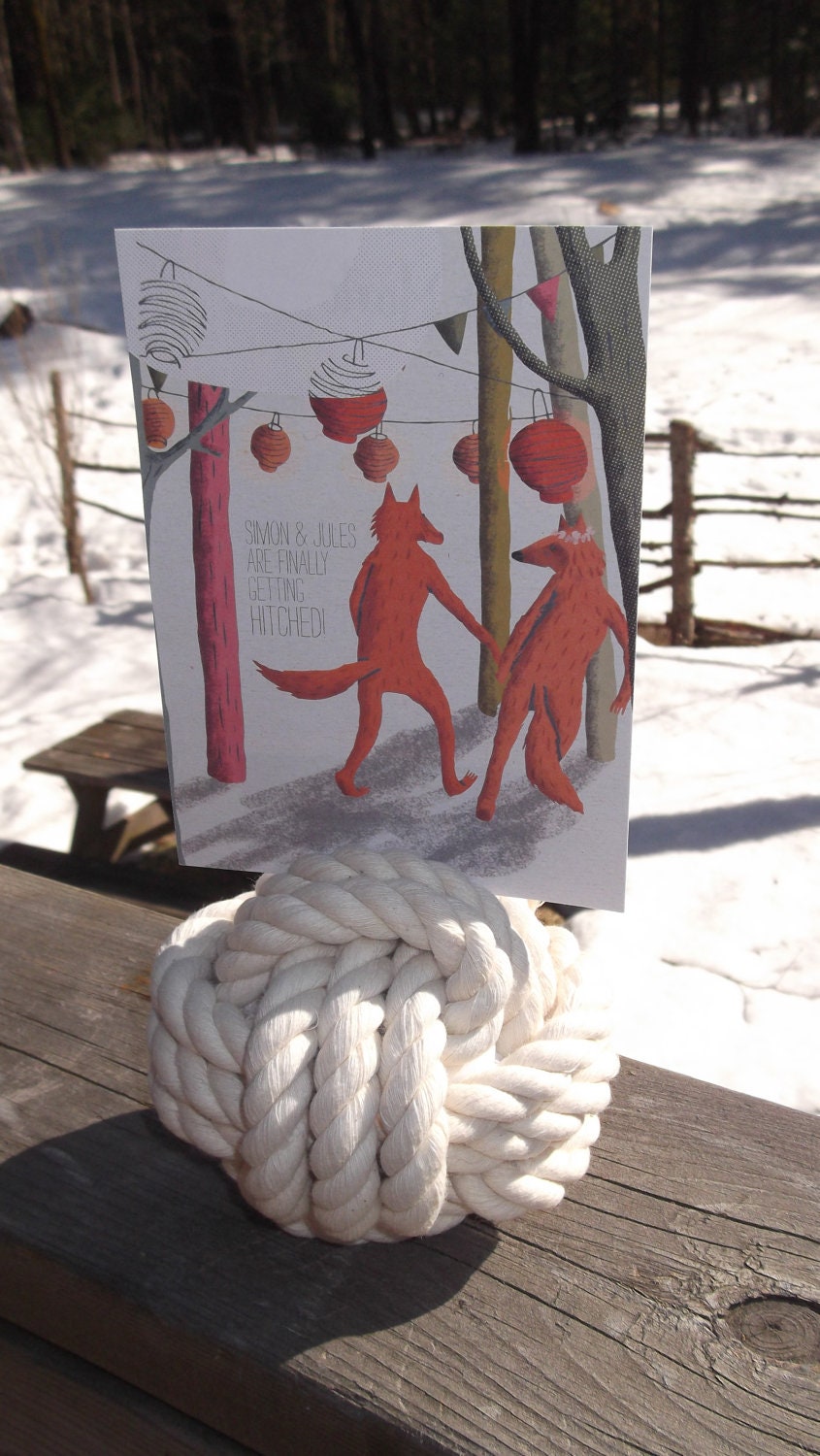 Nautical Wedding - 18 smaller wedding knots, Nautical Rope Table Number Holders for that seaside wedding