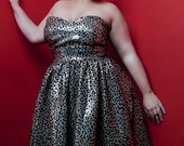 JIBRI Plus Size Holiday Sweetie Dress (Leopard Sequin)