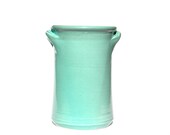 CHOOSE YOUR COLOR Kitchen Spoon Jar with Handles -- Large Handmade Ceramic Jar container available in red, blue, green, black or grey