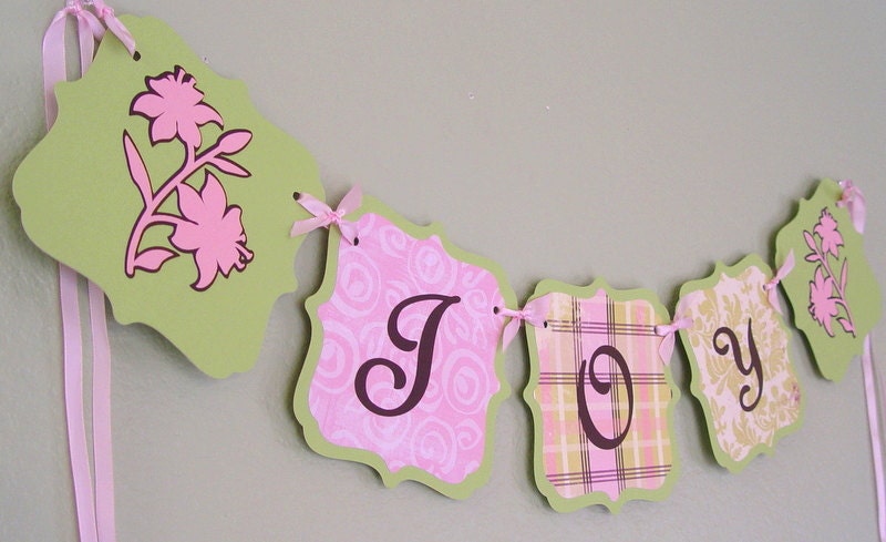 Easter JOY Banner/Garland, decoration, paper, holiday, Christian, Religious