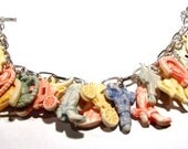 Charm bracelet made from vintage gumball prizes - Western Theme - SALE