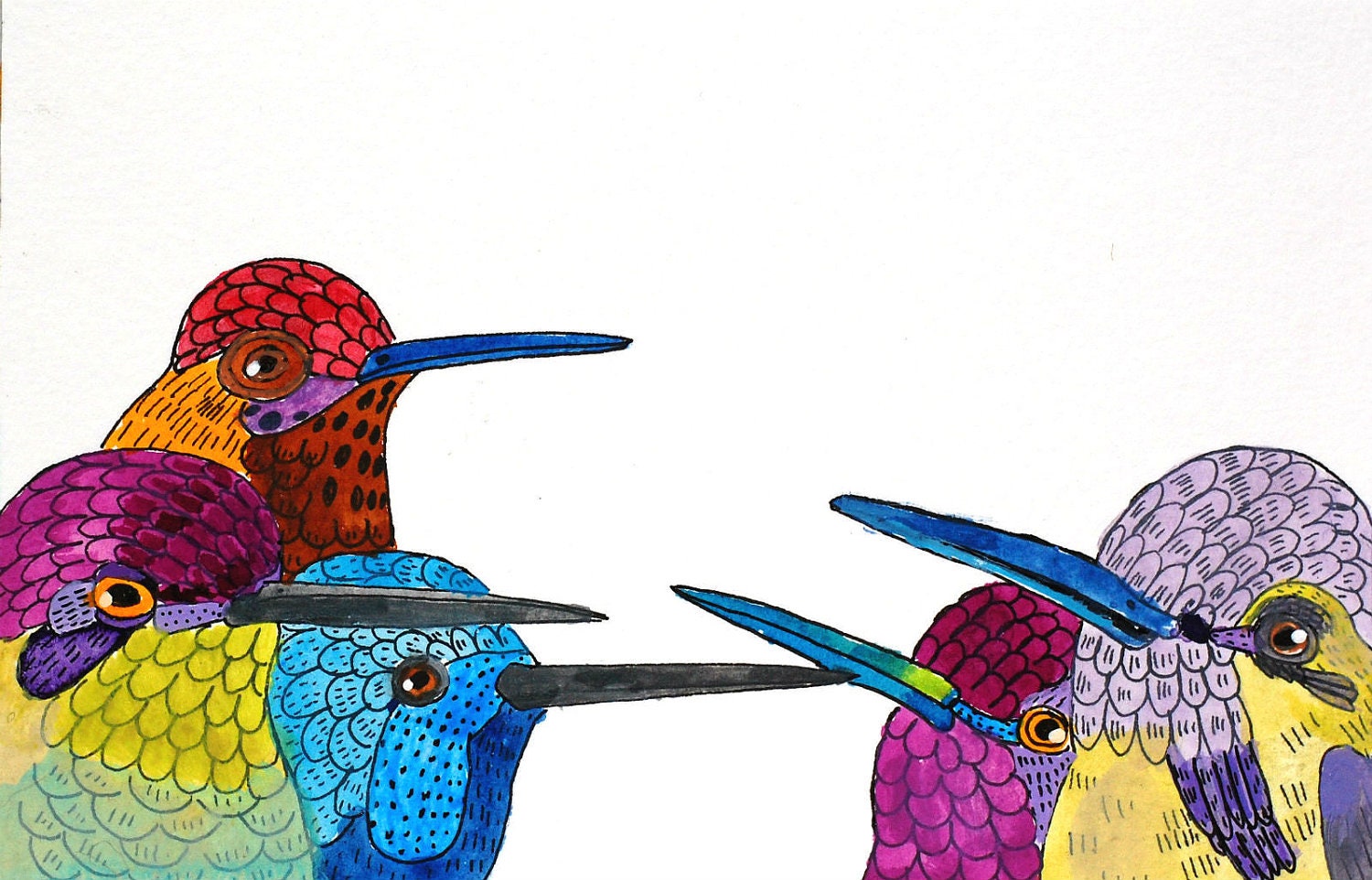 birds (original painting on paper)