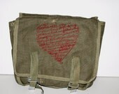 Canvas Military Rucksack - Romance - Custom Embroidered Design