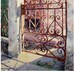 Gate Art Painting Print Landscape Watercolor - Home Decor, Office Decor - Men Women - Old Rusty Iron - Lace Gate - Door - Travel Art