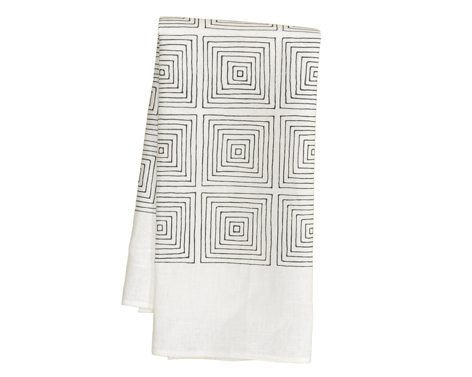 White Squares Tea Towel