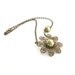 Yellow Flower Necklace Vintaj Brass Chain Vintaj Filigree Flower Glass Pearl Antique Brass Bead Caps Beaded Chain Handmade