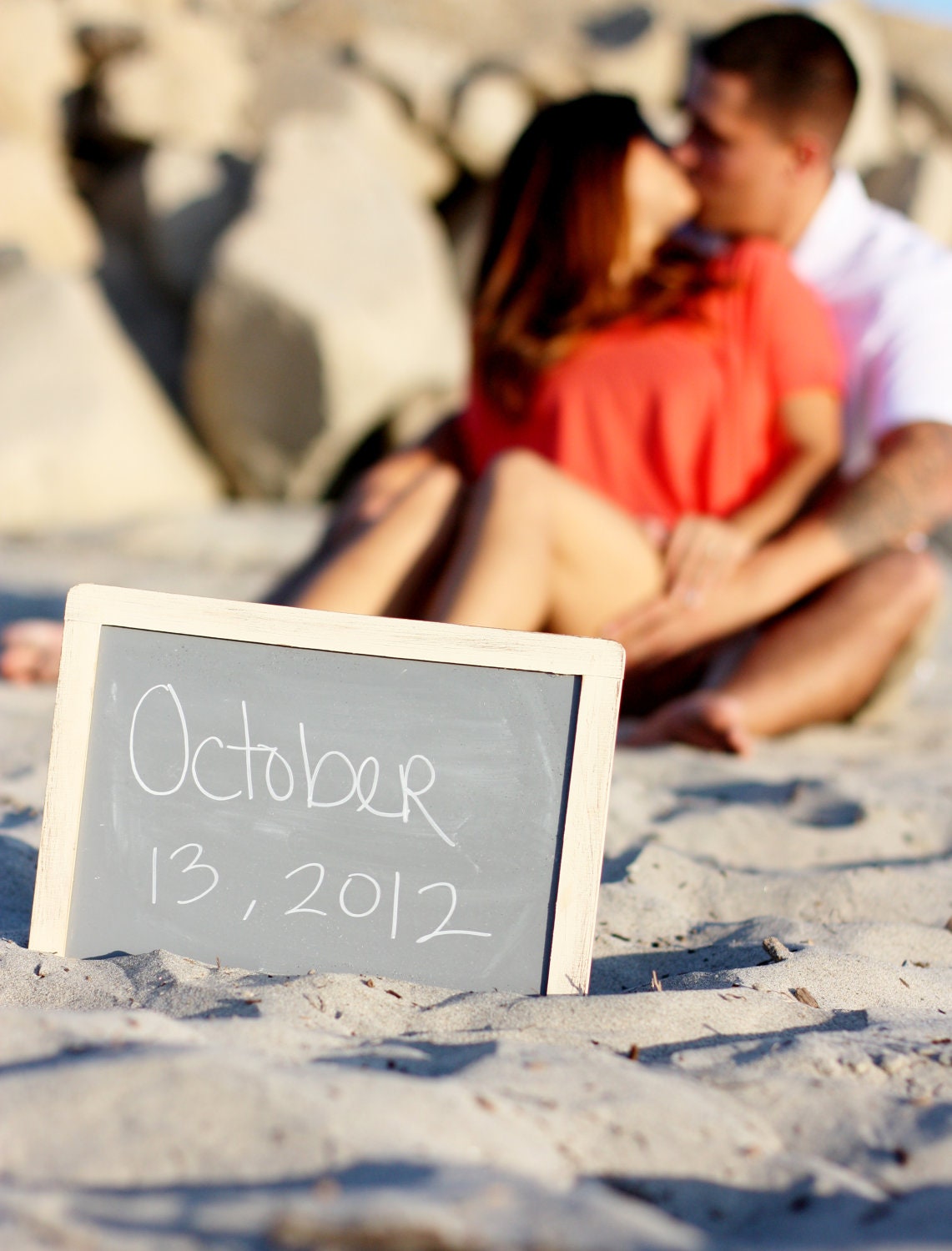 Chalkboard Photo Prop Wedding Engagement Sign Rustic Chic