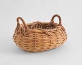 Vintage Storage Basket - Wood, Mid Century, Rustic, Laundry