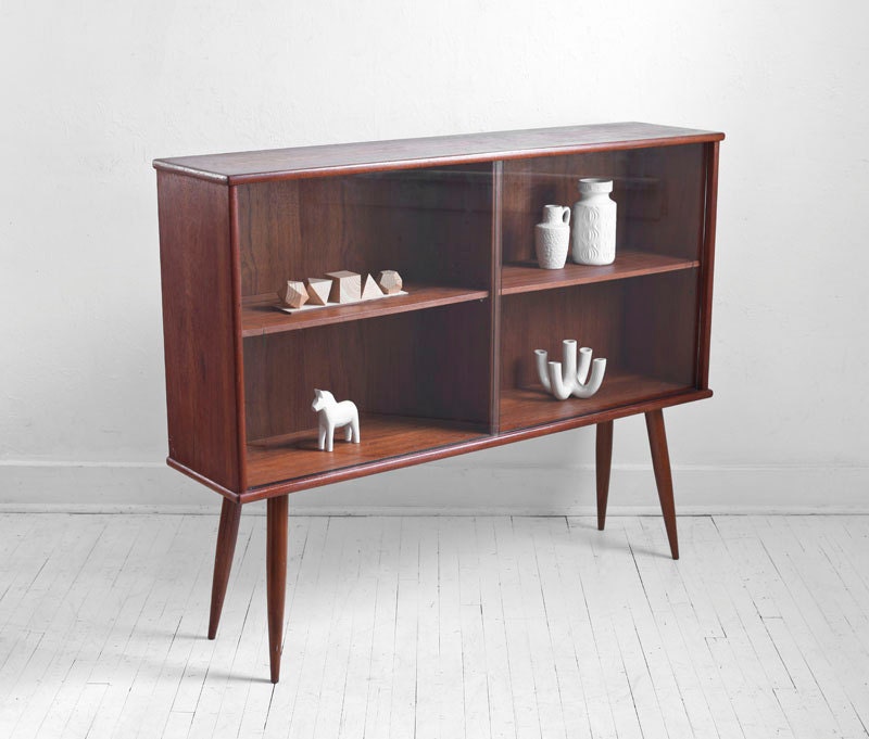 Mid Century Teak Bookshelf - Cabinet, Wall Unit, Credenza, Modern
