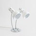 Vintage Double Gooseneck Lamp - Mid Century, Light, Modern, Retro, Table, Metal, Lighting