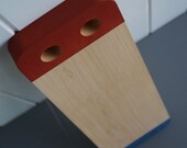 Color Block Cutting Board (red, blue) - Maple