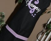 Personalized Embroidered Adult Junior teen Applique Apron hearts Mommy Teacher GIFT Granny