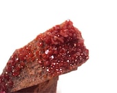 Vanadinite Specimen on Barite Matrix, Rough Mineral, Natural Rock, Metaphysical, Reiki Healing, New Age, Large,172.9 grams, Box/Label Incl.
