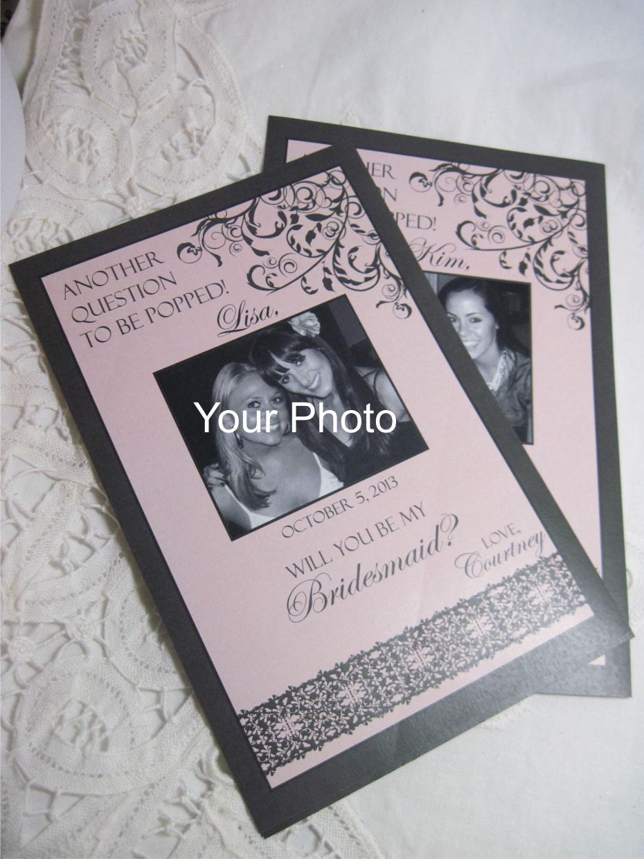 Private Listing for idojennrakoczy1024 Modern Wine Label Bridal Party Gifts - Custom Bridesmaid Photo Wine Labels