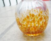 MOVING SALE 30% OFF Elegant ooak hand-blown glass perfume bottle with stopper
