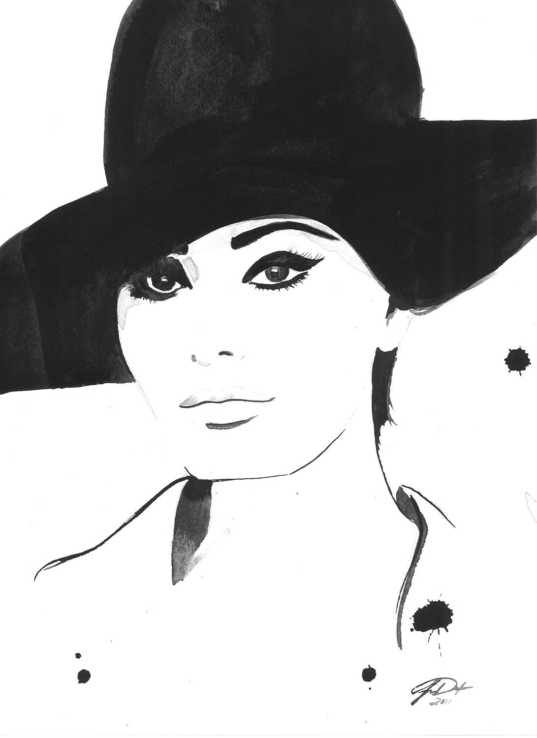 Watercolor Fashion Illustration - The Italian