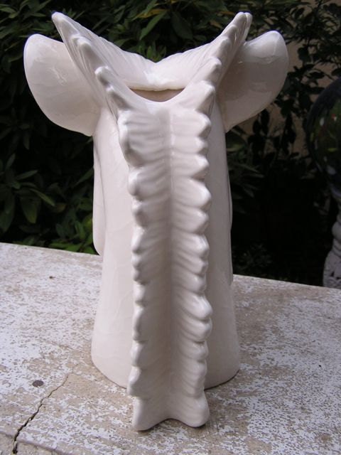 SALE 50% OFF  Glazed Zebra Head Vase
