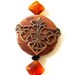 10 Filigree jewelry wraps antique copper medallion victorian style jewelry supply 55m
