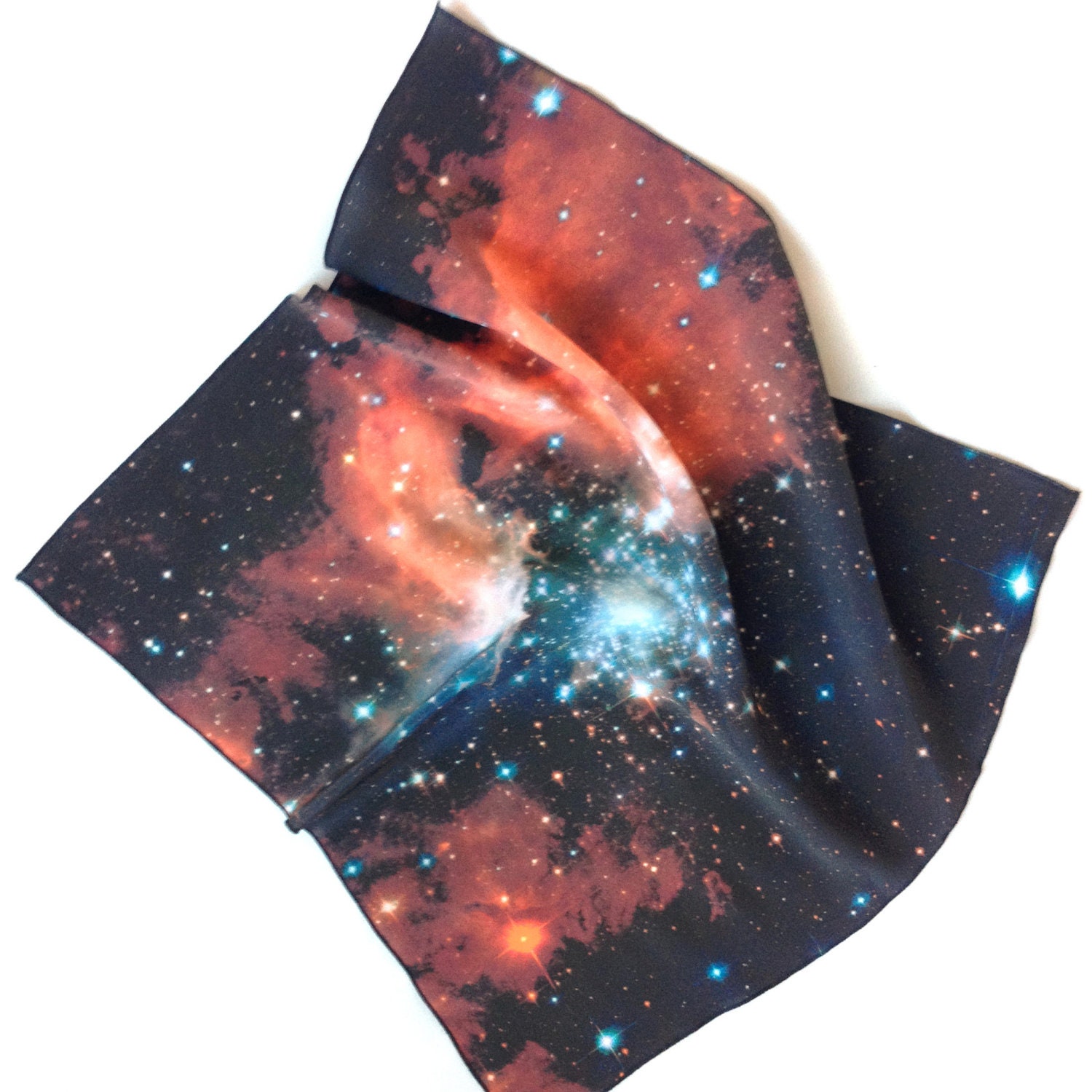 Crimson Silk Handkerchief