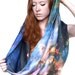 Mystic Mountain Nebula Circle Scarf, Infinity Scarf, Soft Organic Cotton, Cowl Scarf