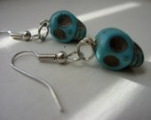 Turquoise Skull Earrings